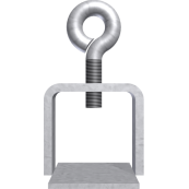 Sign clamp | galvanized | without eyes / hooks | for 40 x 40 mm /  42 mm shaft tube